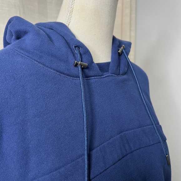 Adidas x Ivy Park Cropped Hoodie Sweatshirt Workout Blue Women's Size Medium - Picture 5 of 10